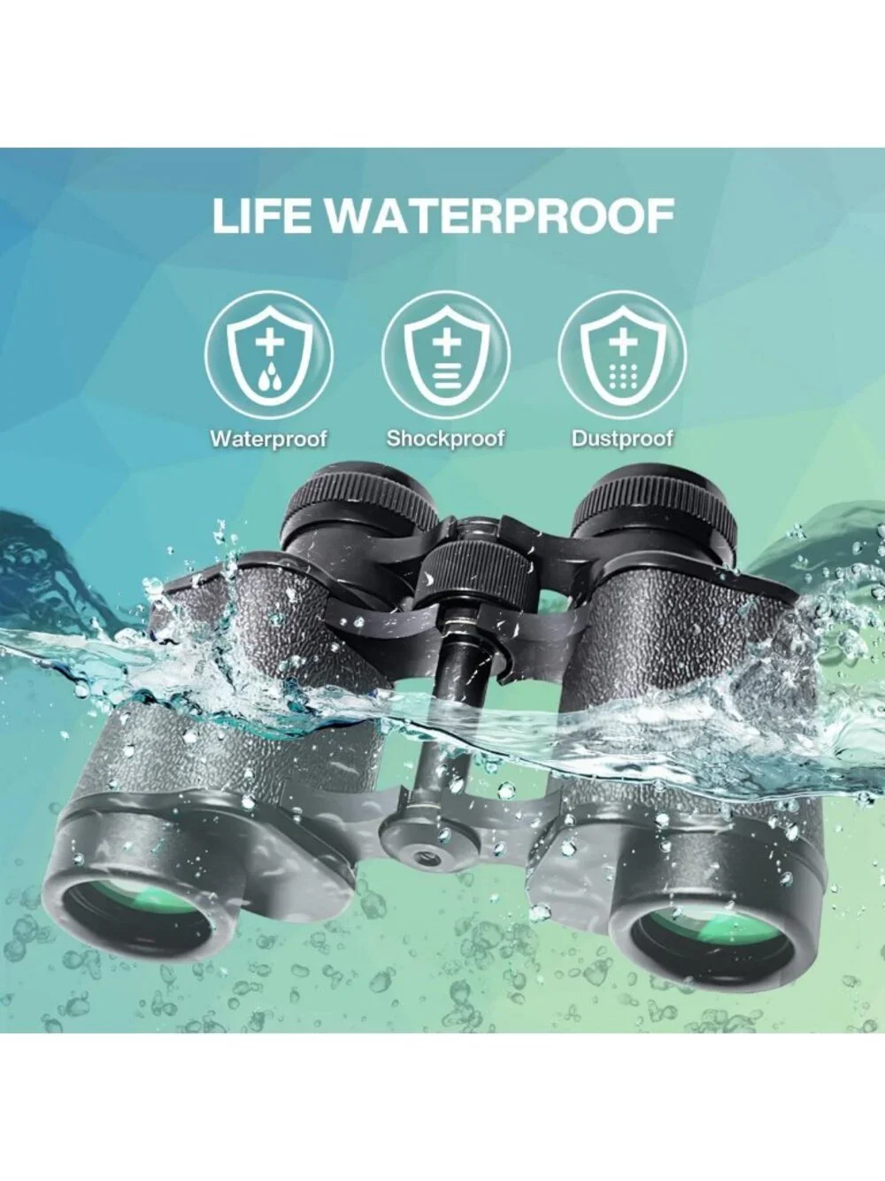 High-Powered 10x25 Waterproof Binoculars for Bird Watching, Travel & Stargazing